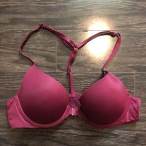 PINK Burgundy racer back bra 2/$30